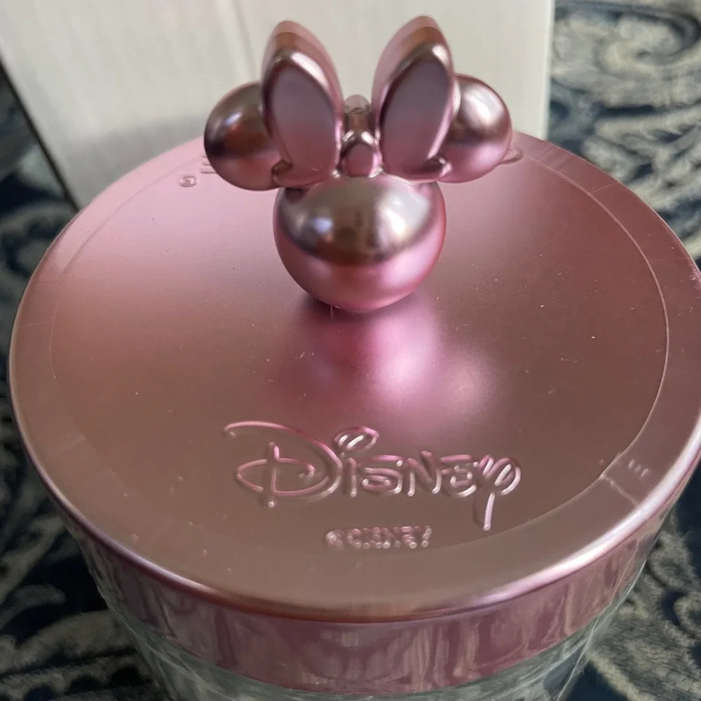 The Creme Shop Disney Minnie Mouse 180 Precision Cotton Swabs Reusable Glass Jar
